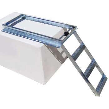 Heavy Duty Slide Out Step Ladder - 3 Step - Zinc Plated